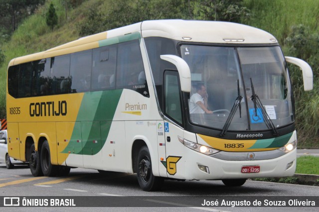 Empresa Gontijo de Transportes 18835 na cidade de Barra do Piraí, Rio de Janeiro, Brasil, por José Augusto de Souza Oliveira. Número da foto: #13010360.