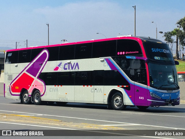 Transportes Civa 645 na cidade de San Juan de Miraflores, Lima, Lima Metropolitana, Peru, por Fabrizio Lazo. Número da foto: #13009620.