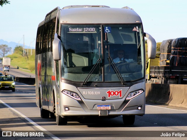 Auto Viação 1001 RJ 108.109 na cidade de Canas, São Paulo, Brasil, por João Felipe. Número da foto: #13059410.