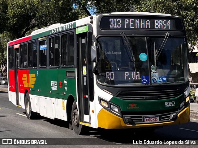 Viação Nossa Senhora de Lourdes B58093 na cidade de Rio de Janeiro, Rio de Janeiro, Brasil, por Luiz Eduardo Lopes da Silva. Número da foto: #13060218.