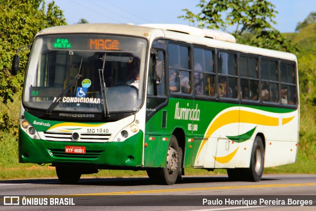 Transporte e Turismo Iluminada MG 1.040 na cidade de Magé, Rio de Janeiro, Brasil, por Paulo Henrique Pereira Borges. Número da foto: #13061868.
