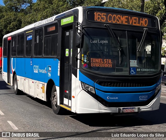 Transurb C72020 na cidade de Rio de Janeiro, Rio de Janeiro, Brasil, por Luiz Eduardo Lopes da Silva. Número da foto: #13060210.