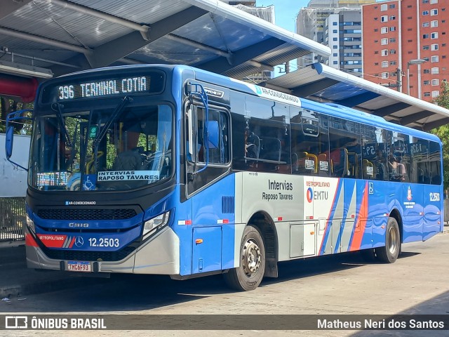 Auto Viação Bragança Metropolitana > Viação Raposo Tavares 12.2503 na cidade de São Paulo, São Paulo, Brasil, por Matheus Neri dos Santos. Número da foto: #13060133.