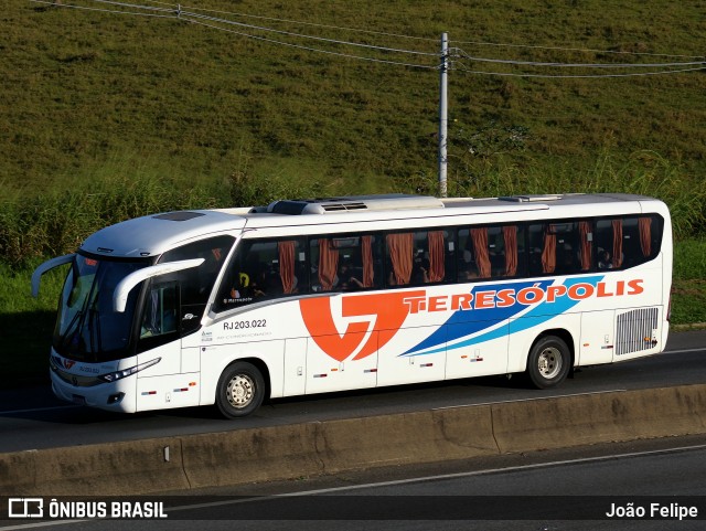 Viação Teresópolis RJ 203.022 na cidade de Canas, São Paulo, Brasil, por João Felipe. Número da foto: #13059523.