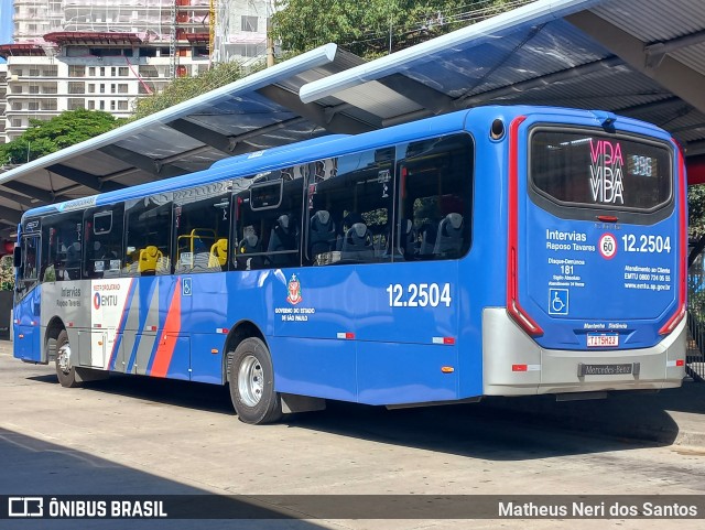 Auto Viação Bragança Metropolitana > Viação Raposo Tavares 12.2504 na cidade de São Paulo, São Paulo, Brasil, por Matheus Neri dos Santos. Número da foto: #13060121.