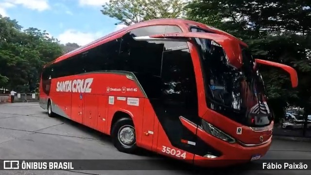 Viação Santa Cruz 35024 na cidade de São Paulo, São Paulo, Brasil, por Fábio Paixão. Número da foto: #13059548.