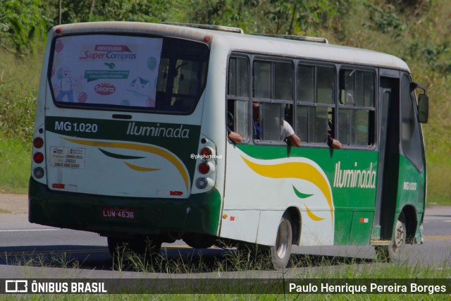 Transporte e Turismo Iluminada MG 1.020 na cidade de Magé, Rio de Janeiro, Brasil, por Paulo Henrique Pereira Borges. Número da foto: #13061865.