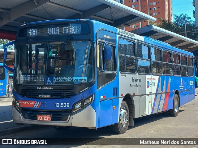 Auto Viação Bragança Metropolitana > Viação Raposo Tavares 12.539 na cidade de São Paulo, São Paulo, Brasil, por Matheus Neri dos Santos. Número da foto: #13060104.