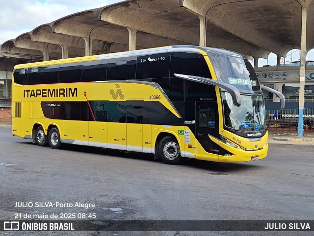 Viação Nova Itapemirim 40366 na cidade de Porto Alegre, Rio Grande do Sul, Brasil, por JULIO SILVA. Número da foto: #13063148.