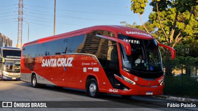 Viação Santa Cruz 36424 na cidade de São Paulo, São Paulo, Brasil, por Fábio Paixão. Número da foto: #13062378.