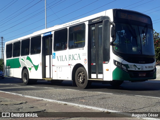 Viação Vila Rica RJ 206.120 na cidade de Nova Iguaçu, Rio de Janeiro, Brasil, por Augusto César. Número da foto: #13064172.