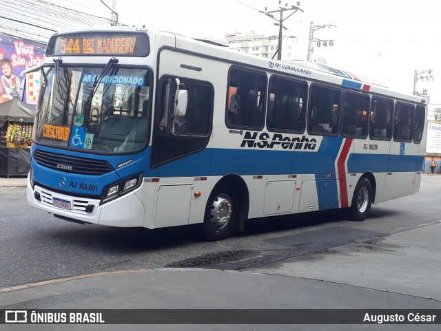 Viação Nossa Senhora da Penha RJ 188.091 na cidade de Nova Iguaçu, Rio de Janeiro, Brasil, por Augusto César. Número da foto: #13063611.