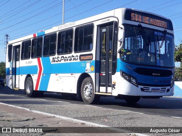 Viação Nossa Senhora da Penha RJ 188.087 na cidade de Nova Iguaçu, Rio de Janeiro, Brasil, por Augusto César. Número da foto: #13064167.