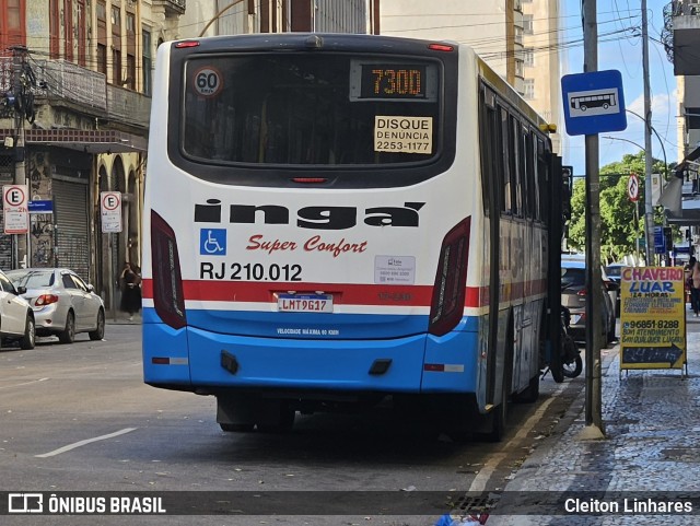 Auto Lotação Ingá RJ 210.012 na cidade de Rio de Janeiro, Rio de Janeiro, Brasil, por Cleiton Linhares. Número da foto: #13066826.