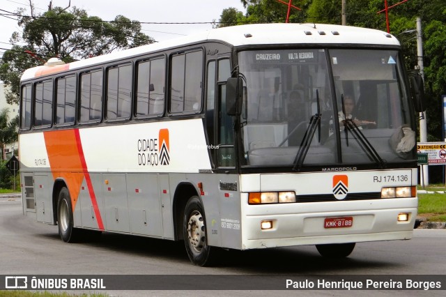 Viação Cidade do Aço RJ 174.136 na cidade de Resende, Rio de Janeiro, Brasil, por Paulo Henrique Pereira Borges. Número da foto: #13066218.