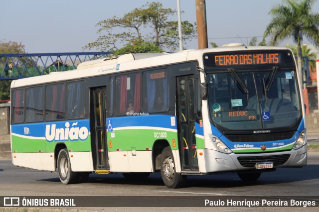 Viação União DC 1.020 na cidade de Duque de Caxias, Rio de Janeiro, Brasil, por Paulo Henrique Pereira Borges. Número da foto: #13066423.