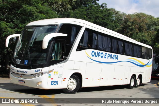 Viação Ouro e Prata 691 na cidade de São Paulo, São Paulo, Brasil, por Paulo Henrique Pereira Borges. Número da foto: #13066356.