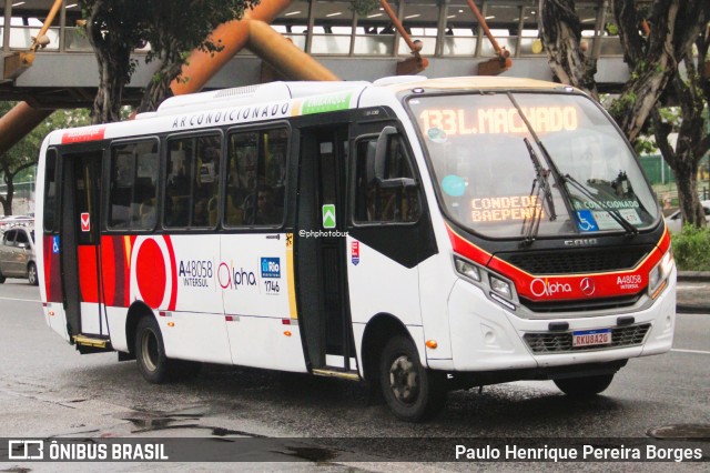 Auto Viação Alpha A48058 na cidade de Rio de Janeiro, Rio de Janeiro, Brasil, por Paulo Henrique Pereira Borges. Número da foto: #13066111.