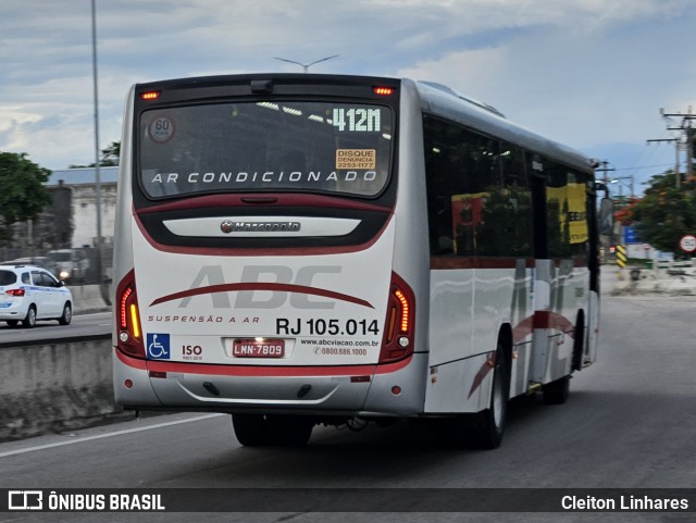 Auto Viação ABC RJ 105.014 na cidade de Niterói, Rio de Janeiro, Brasil, por Cleiton Linhares. Número da foto: #13066833.
