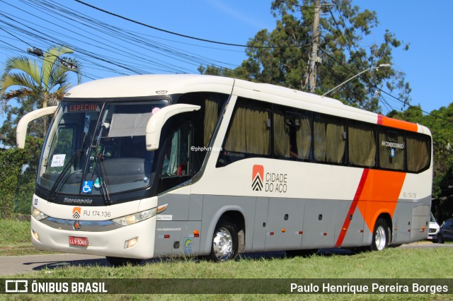 Viação Cidade do Aço RJ 174.136 na cidade de Resende, Rio de Janeiro, Brasil, por Paulo Henrique Pereira Borges. Número da foto: #13066223.
