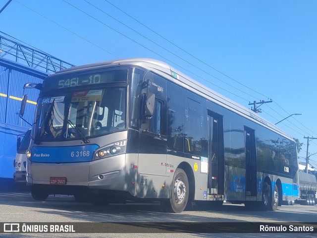 Viação Paratodos > São Jorge > Metropolitana São Paulo > Mobibrasil 6 3168 na cidade de São Paulo, São Paulo, Brasil, por Rômulo Santos. Número da foto: #13065998.