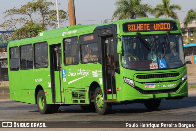 Transportes Santo Antônio RJ 161.007 na cidade de Duque de Caxias, Rio de Janeiro, Brasil, por Paulo Henrique Pereira Borges. Número da foto: #13066379.