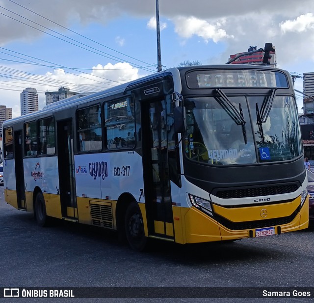 Belém Rio Transportes BD-317 na cidade de Belém, Pará, Brasil, por Samara Goes. Número da foto: #13065691.