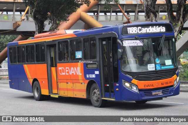 Evanil Transportes e Turismo RJ 132.063 na cidade de Rio de Janeiro, Rio de Janeiro, Brasil, por Paulo Henrique Pereira Borges. Número da foto: #13066137.