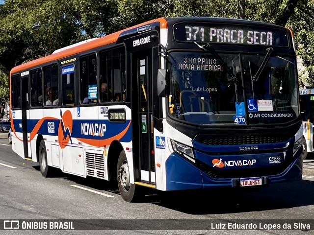 Viação Novacap C51538 na cidade de Rio de Janeiro, Rio de Janeiro, Brasil, por Luiz Eduardo Lopes da Silva. Número da foto: #13070711.
