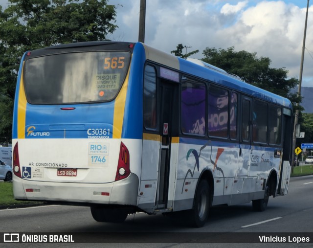 Transportes Futuro C30361 na cidade de Rio de Janeiro, Rio de Janeiro, Brasil, por Vinicius Lopes. Número da foto: #13070766.