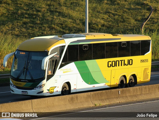 Empresa Gontijo de Transportes 19655 na cidade de Canas, São Paulo, Brasil, por João Felipe. Número da foto: #13070234.