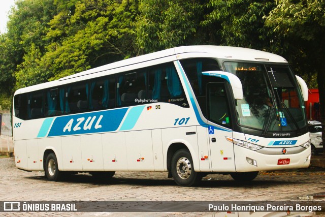 Expresso Azul 101 na cidade de Lajeado, Rio Grande do Sul, Brasil, por Paulo Henrique Pereira Borges. Número da foto: #13068962.