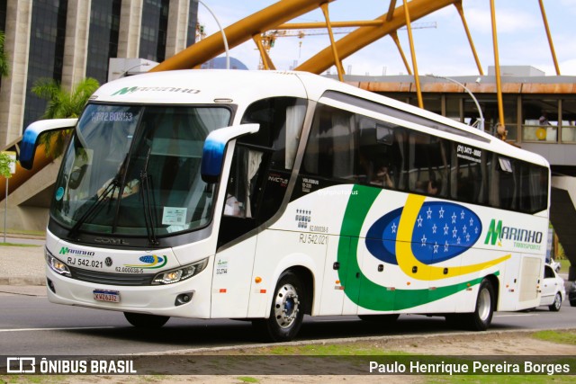 Marinho Transporte e Turismo RJ 542.021 na cidade de Rio de Janeiro, Rio de Janeiro, Brasil, por Paulo Henrique Pereira Borges. Número da foto: #13069136.