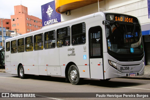 Transporte Coletivo Glória BL358 na cidade de Curitiba, Paraná, Brasil, por Paulo Henrique Pereira Borges. Número da foto: #13069044.