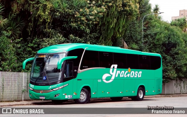 Viação Graciosa 105 na cidade de Curitiba, Paraná, Brasil, por Francisco Ivano. Número da foto: #13071001.