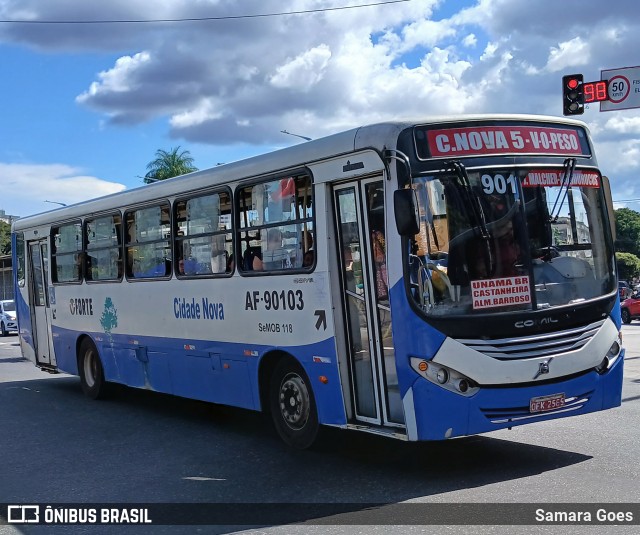 Viação Forte AF-90103 na cidade de Belém, Pará, Brasil, por Samara Goes. Número da foto: #13068829.