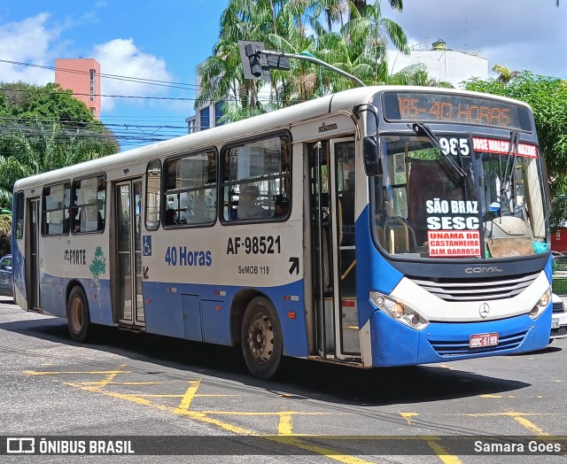 Viação Forte AF-98521 na cidade de Belém, Pará, Brasil, por Samara Goes. Número da foto: #13069231.
