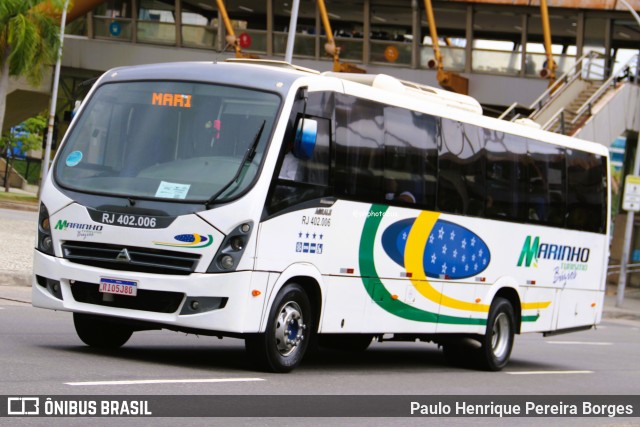Marinho Transporte e Turismo RJ 402.006 na cidade de Rio de Janeiro, Rio de Janeiro, Brasil, por Paulo Henrique Pereira Borges. Número da foto: #13069112.