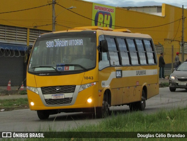Transporte Suplementar de Belo Horizonte 1043 na cidade de Belo Horizonte, Minas Gerais, Brasil, por Douglas Célio Brandao. Número da foto: #13068976.