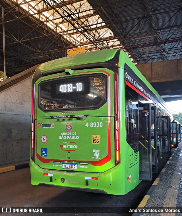Express Transportes Urbanos Ltda 4 8930 na cidade de São Paulo, São Paulo, Brasil, por Andre Santos de Moraes. Número da foto: #13069966.