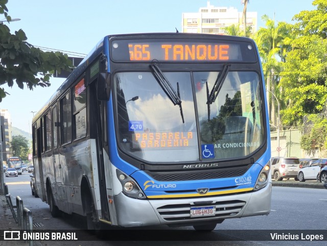 Transportes Futuro C30242 na cidade de Rio de Janeiro, Rio de Janeiro, Brasil, por Vinicius Lopes. Número da foto: #13068335.