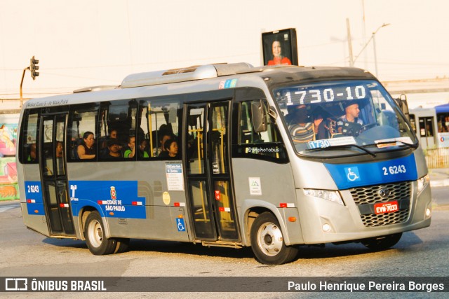 Transcooper > Norte Buss 2 6243 na cidade de São Paulo, São Paulo, Brasil, por Paulo Henrique Pereira Borges. Número da foto: #13069086.