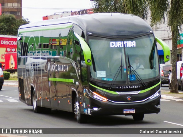Viação Garcia 92091 na cidade de Ponta Grossa, Paraná, Brasil, por Gabriel Guachineski. Número da foto: #13071329.
