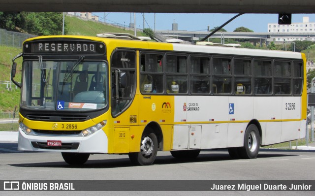 Viação Metrópole Paulista - Zona Leste 3 2856 na cidade de São Paulo, São Paulo, Brasil, por Juarez Miguel Duarte Junior. Número da foto: #13072661.