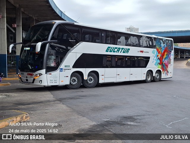 Eucatur - Empresa União Cascavel de Transportes e Turismo 6033 na cidade de Porto Alegre, Rio Grande do Sul, Brasil, por JULIO SILVA. Número da foto: #13072764.