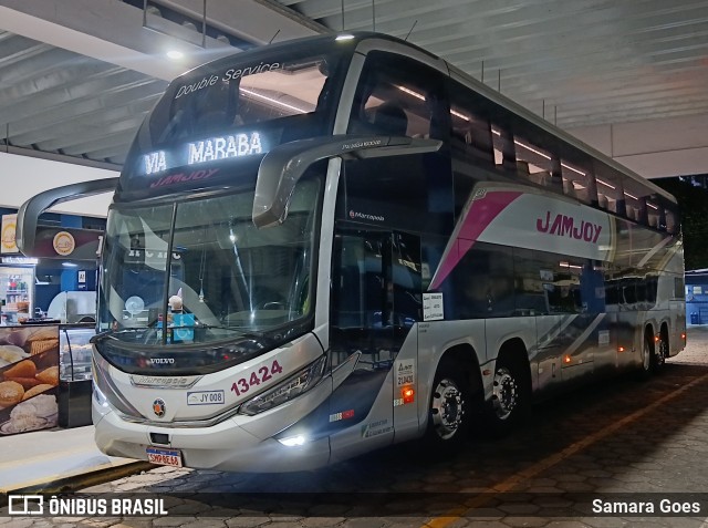 Viação Jam Joy 13424 na cidade de Belém, Pará, Brasil, por Samara Goes. Número da foto: #13073517.