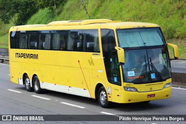 Viação Itapemirim 49011 na cidade de Piraí, Rio de Janeiro, Brasil, por Paulo Henrique Pereira Borges. Número da foto: #13073282.