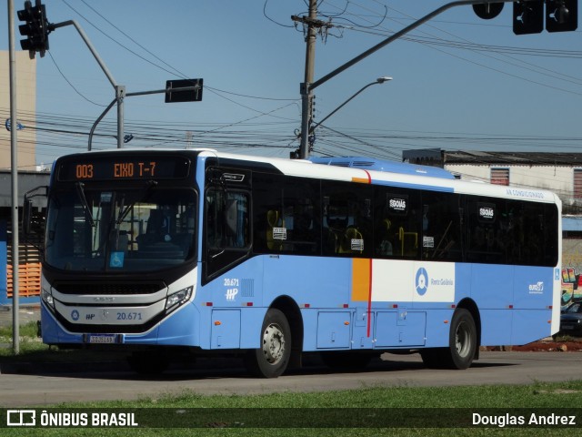 HP Transportes Coletivos 20.671 na cidade de Goiânia, Goiás, Brasil, por Douglas Andrez. Número da foto: #13072275.