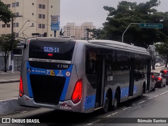 Viação Paratodos > São Jorge > Metropolitana São Paulo > Mobibrasil 6 3188 na cidade de São Paulo, São Paulo, Brasil, por Rômulo Santos. Número da foto: #13072685.