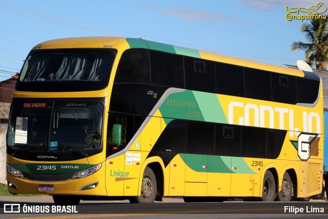 Empresa Gontijo de Transportes 23145 na cidade de Manoel Vitorino, Bahia, Brasil, por Filipe Lima. Número da foto: #13075731.